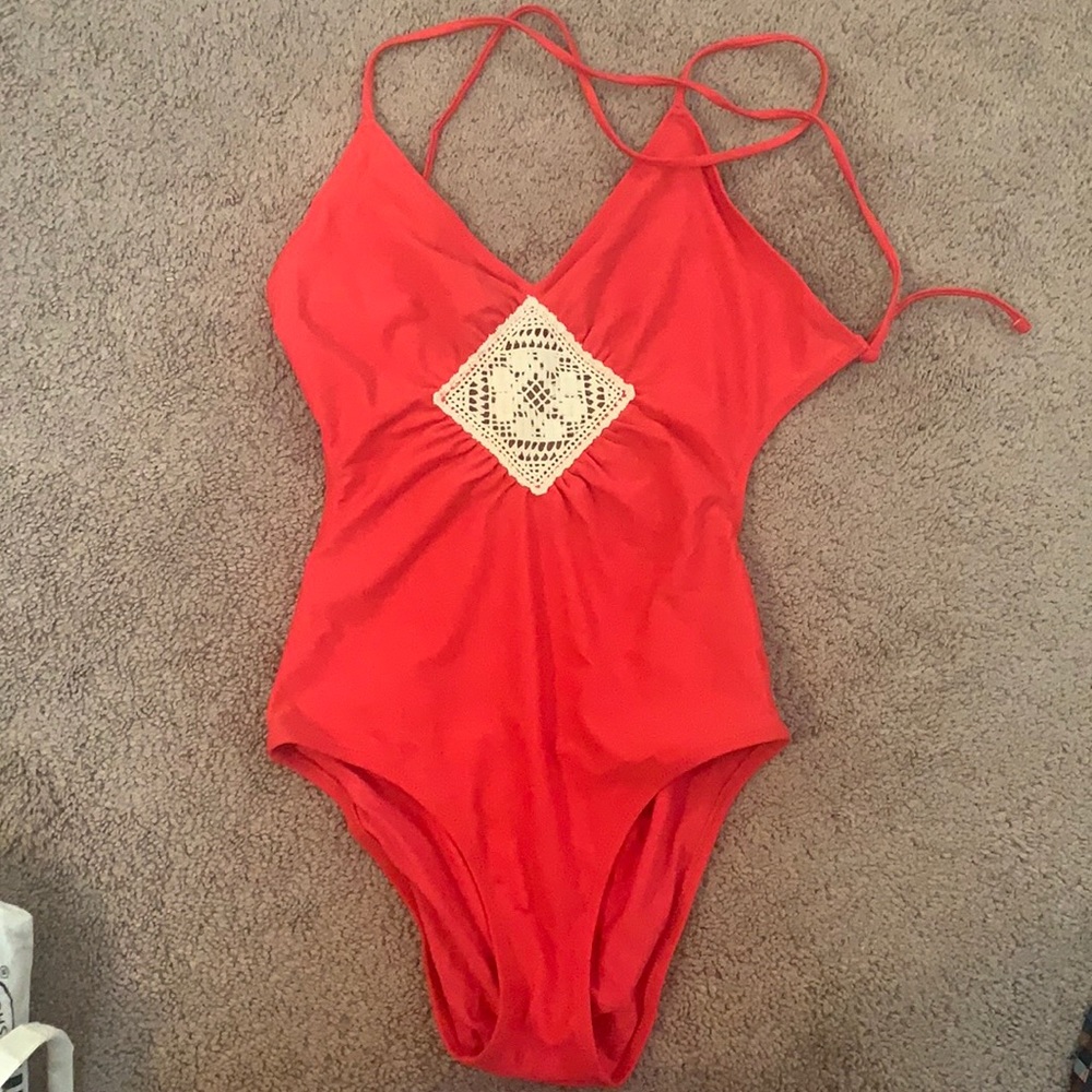 Aerie red swimsuit